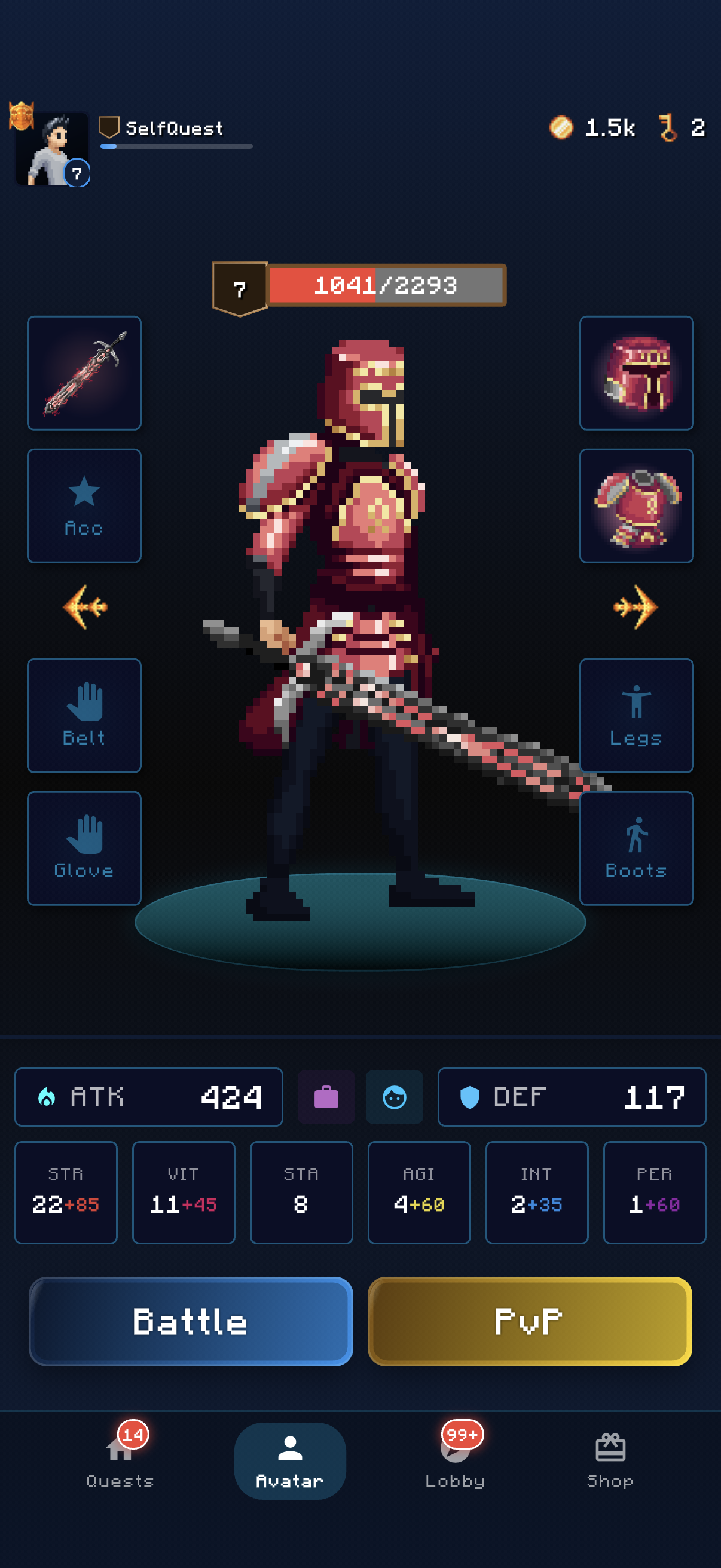 SelfQuest screenshot